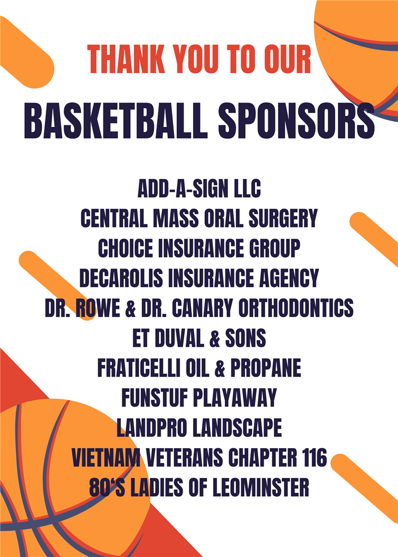 Thank You to Our Basketball Sponsors